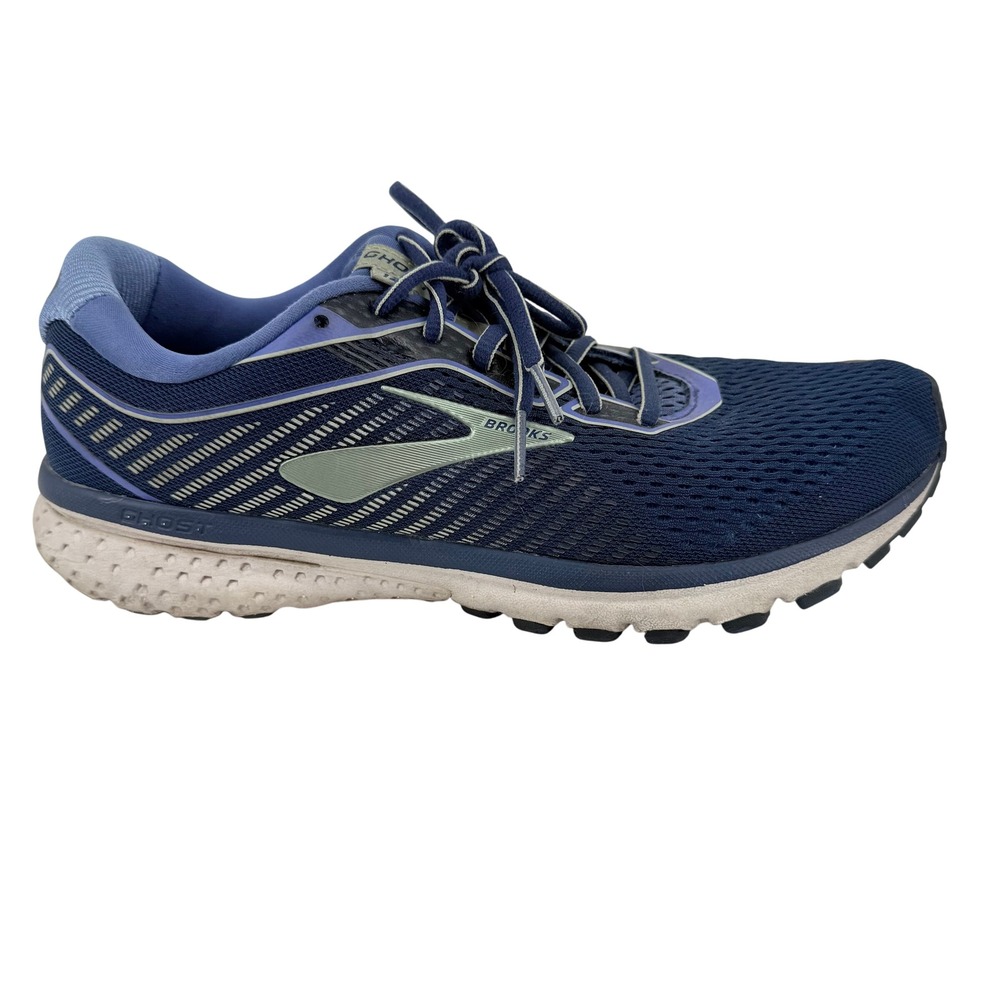 Brooks Ghost 12 Running Shoes Womens 9.5 Navy Blue Good Neutral Cushioning